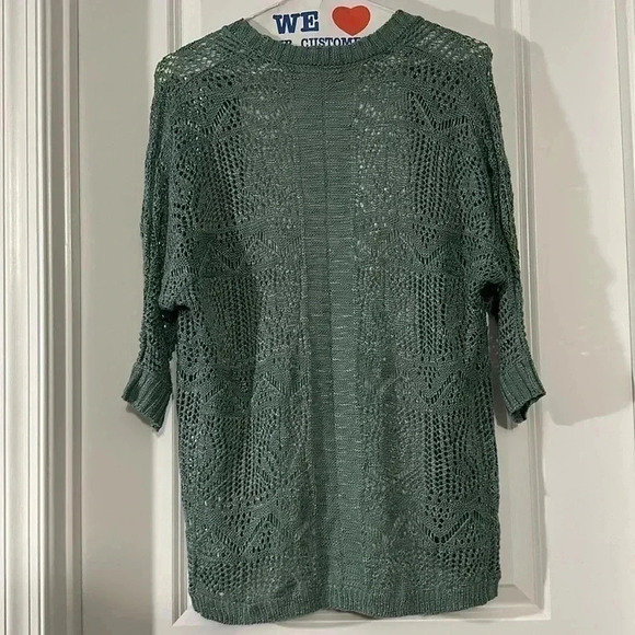 PINK REPUBLIC Women’s Small Coastal Chic Green Cardigan - Picture 5 of 8